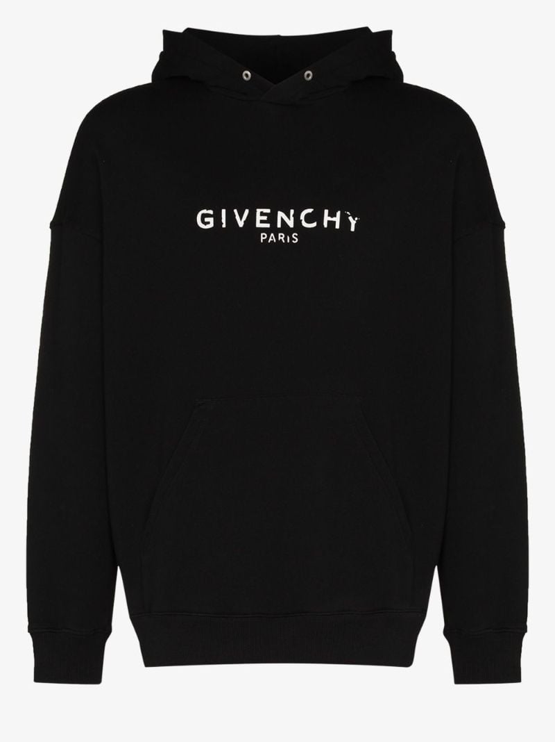 Faded Logo Cotton Hoodie