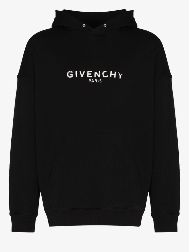 Faded Logo Cotton Hoodie