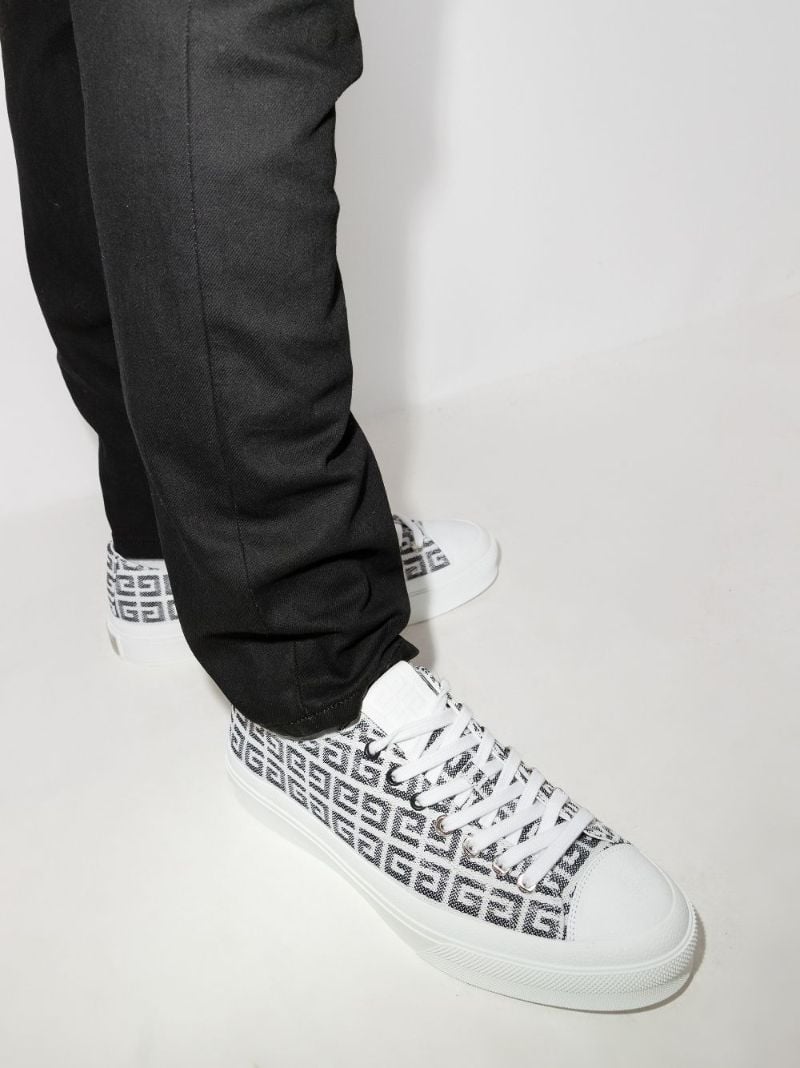 White City 4g Low Top Jacquard Sneakers