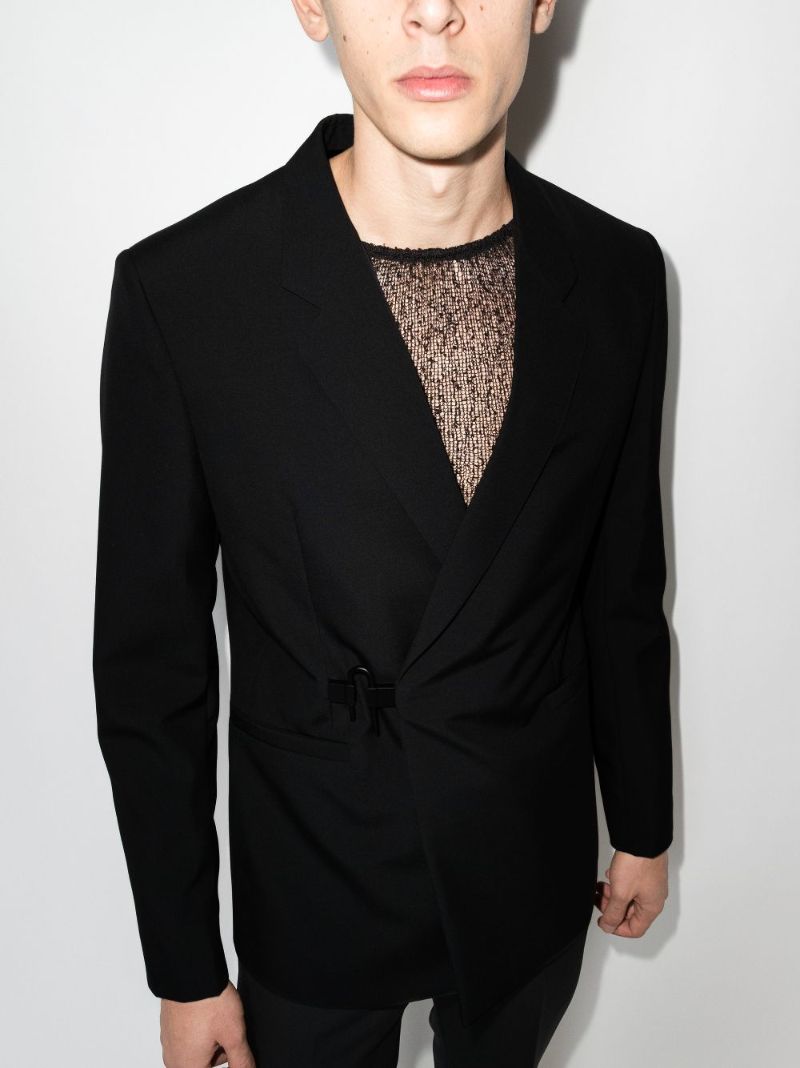 Padlock Detail Wool Blazer