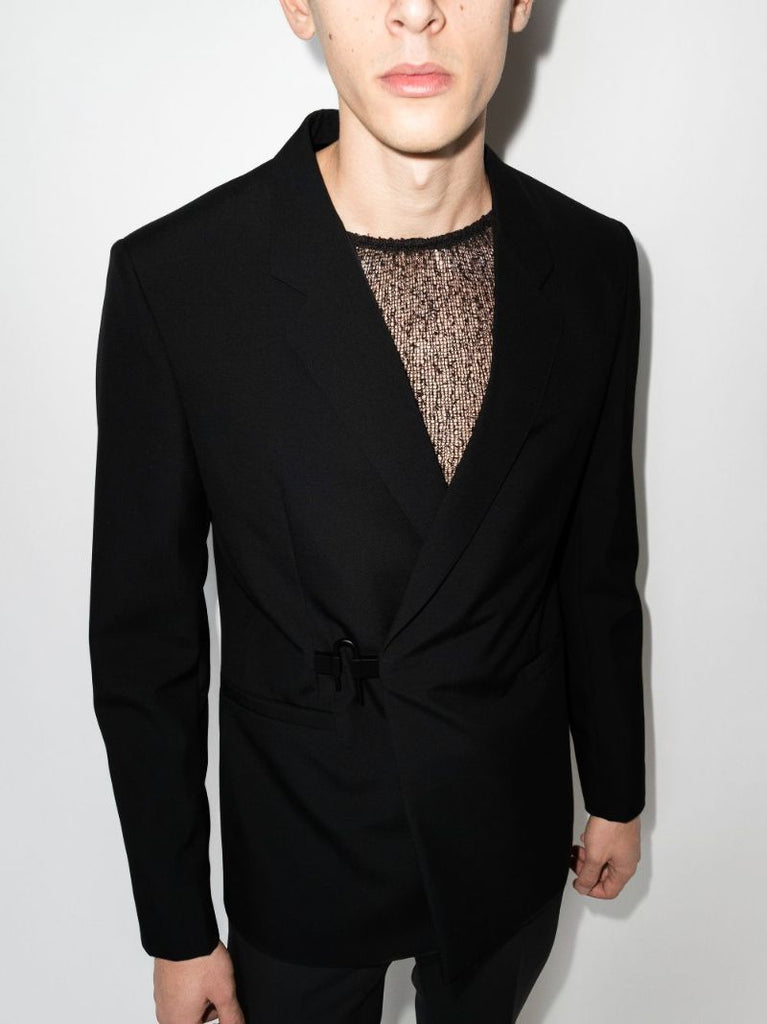 Padlock Detail Wool Blazer