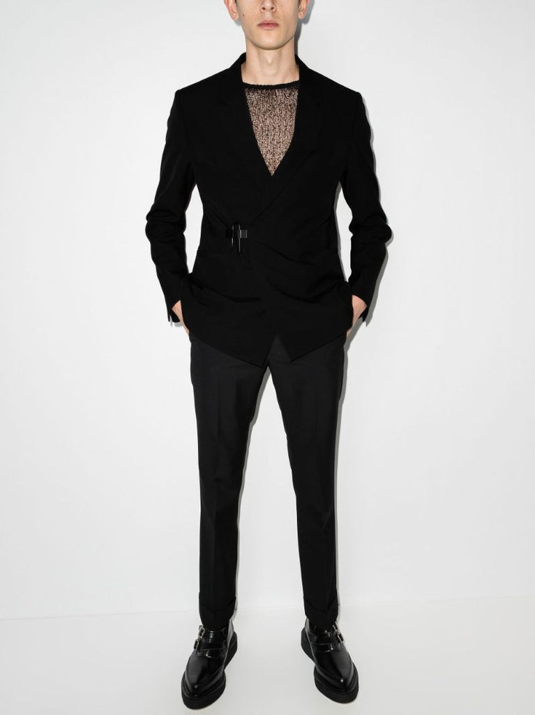 Padlock Detail Wool Blazer
