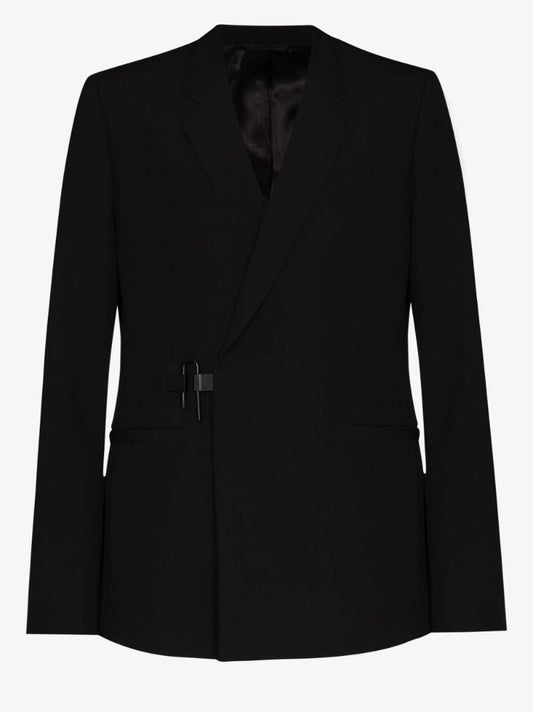 Padlock Detail Wool Blazer