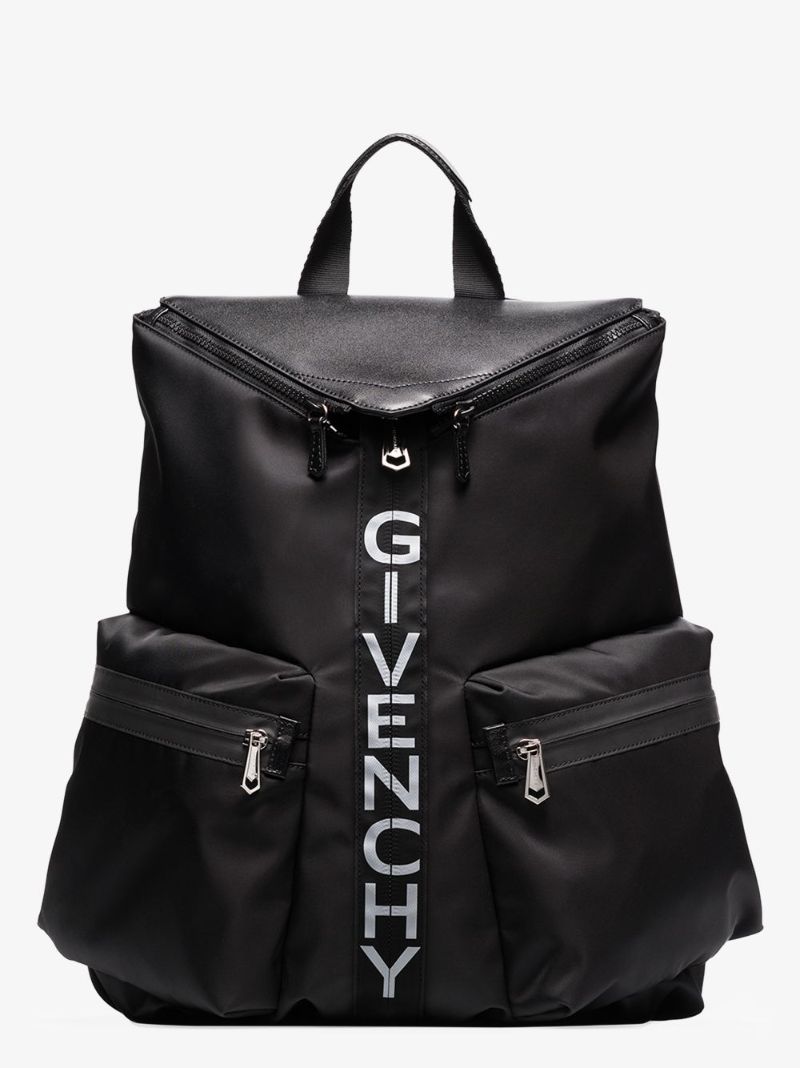 Black Spectre Logo Print Backpack