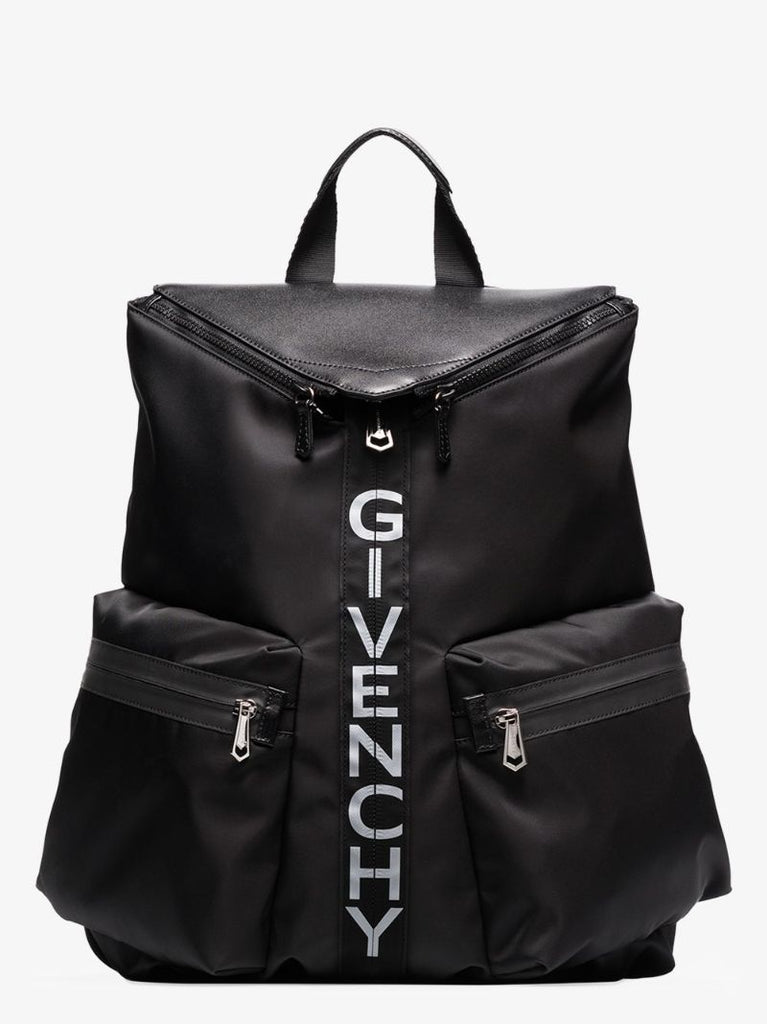 Black Spectre Logo Print Backpack