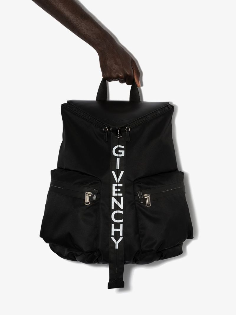 Black Spectre Logo Print Backpack