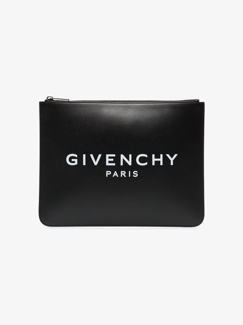 Logo-printed Clutch