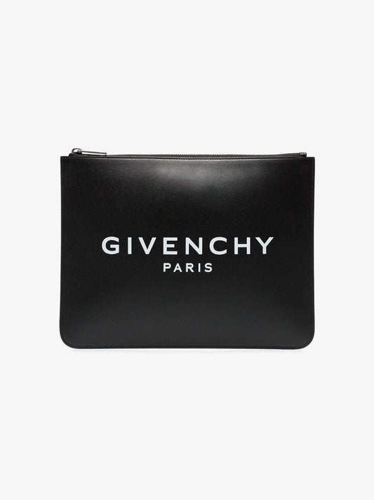 Logo-printed Clutch