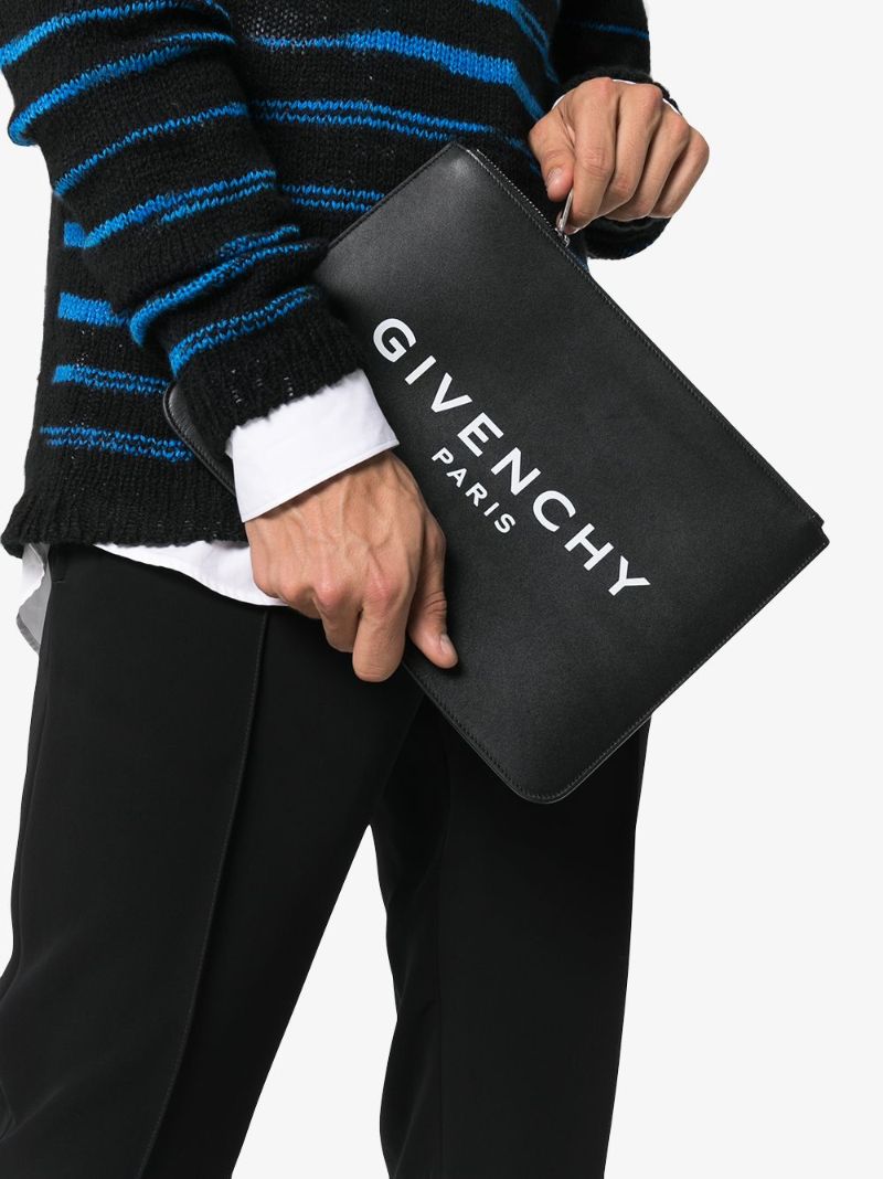 Logo-printed Clutch
