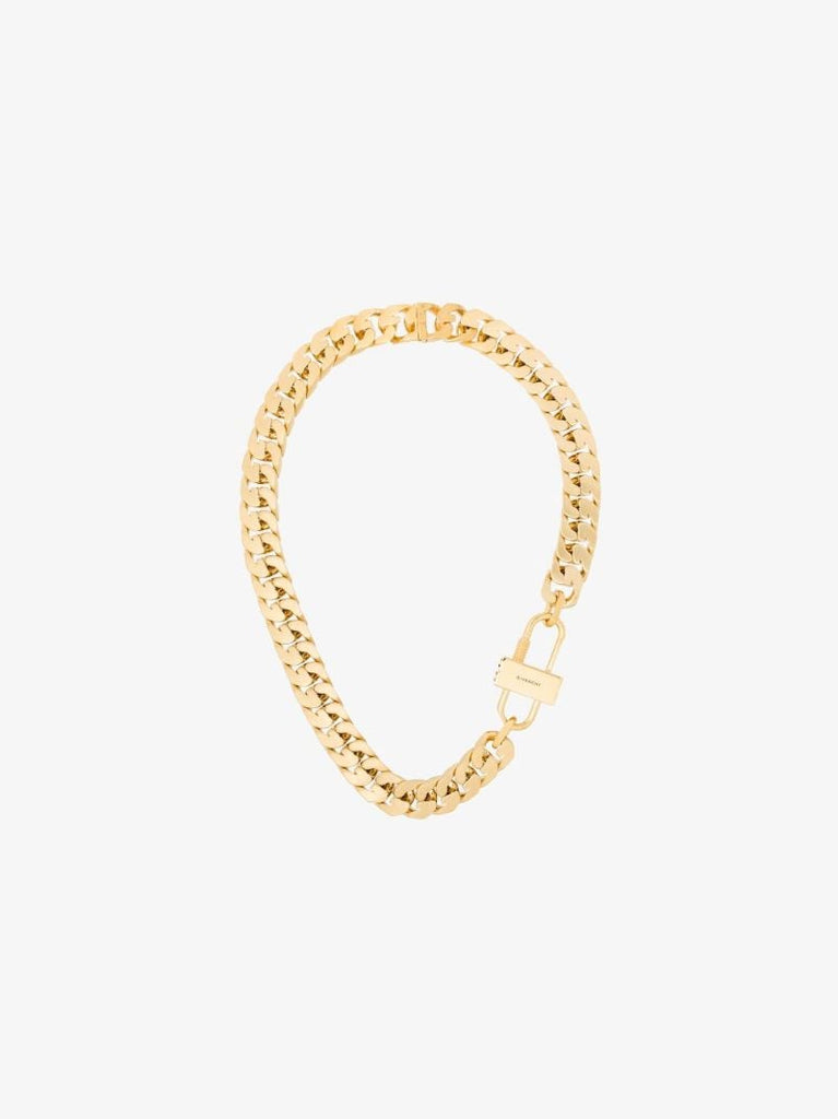 Gold Tone G Lock Chain Necklace