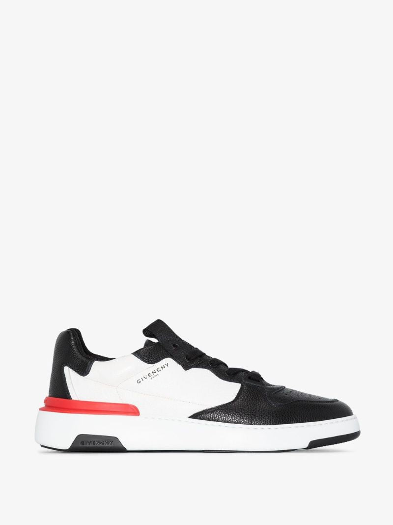 Black and White Wing Low Top Sneakers