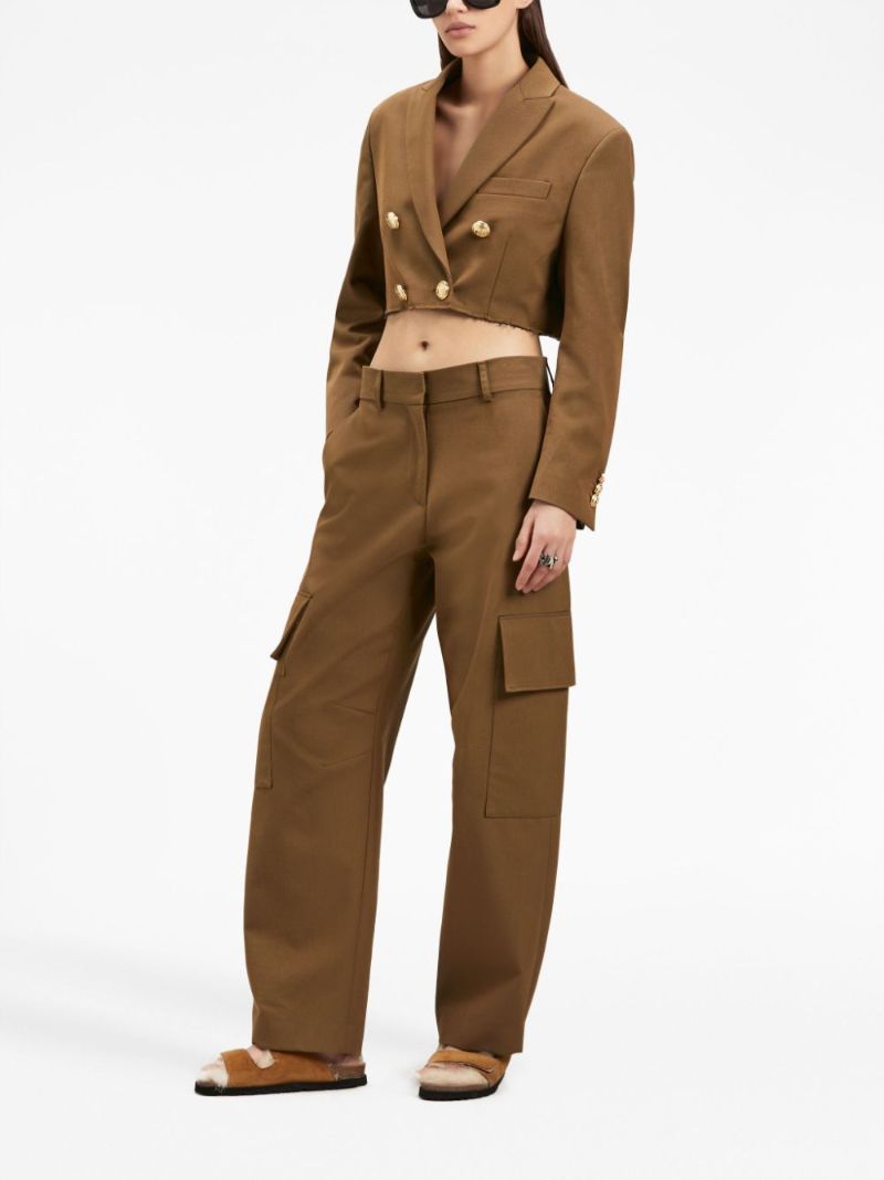 Brown Tapered Cargo Pants