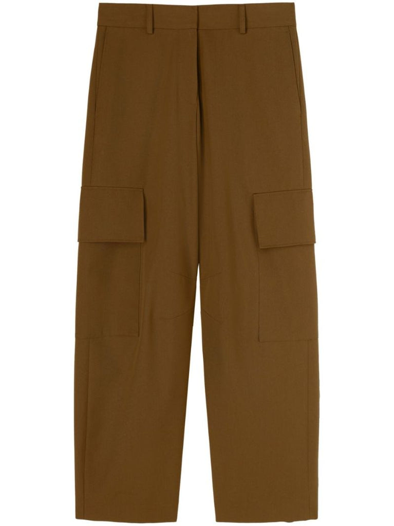 Brown Tapered Cargo Pants