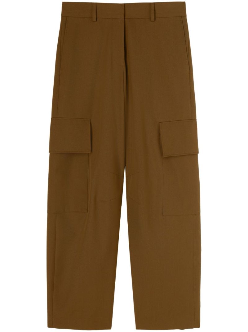 Brown Tapered Cargo Pants