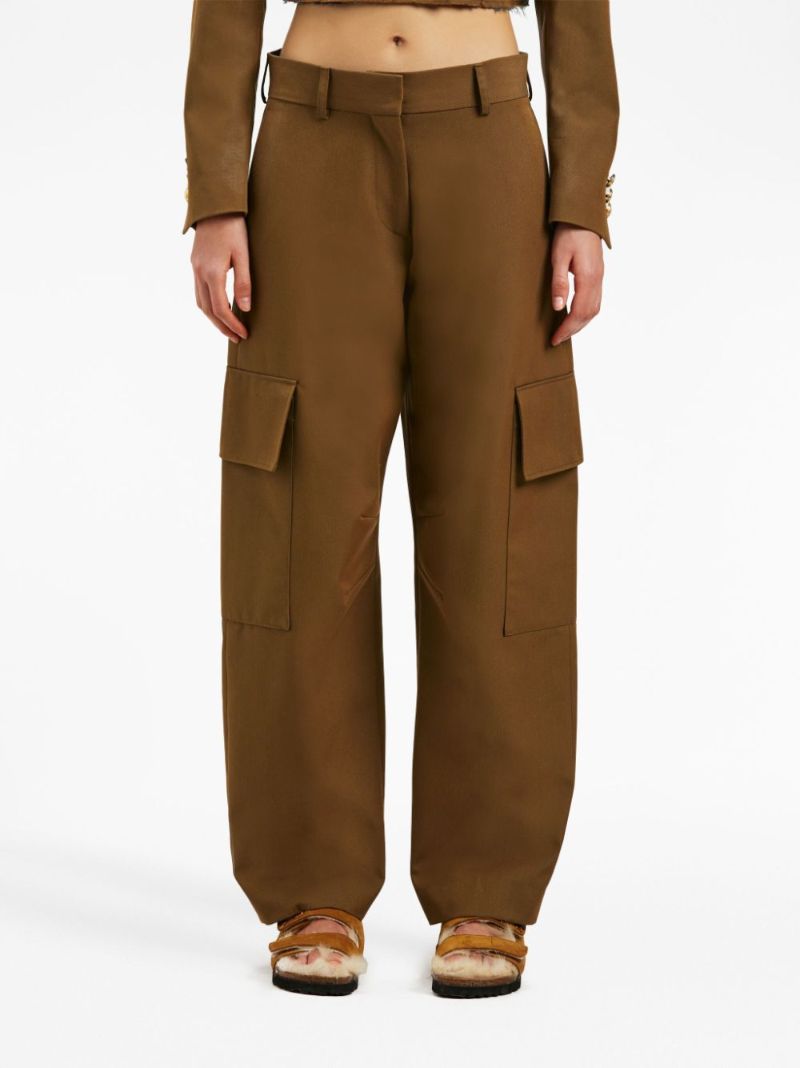 Brown Tapered Cargo Pants