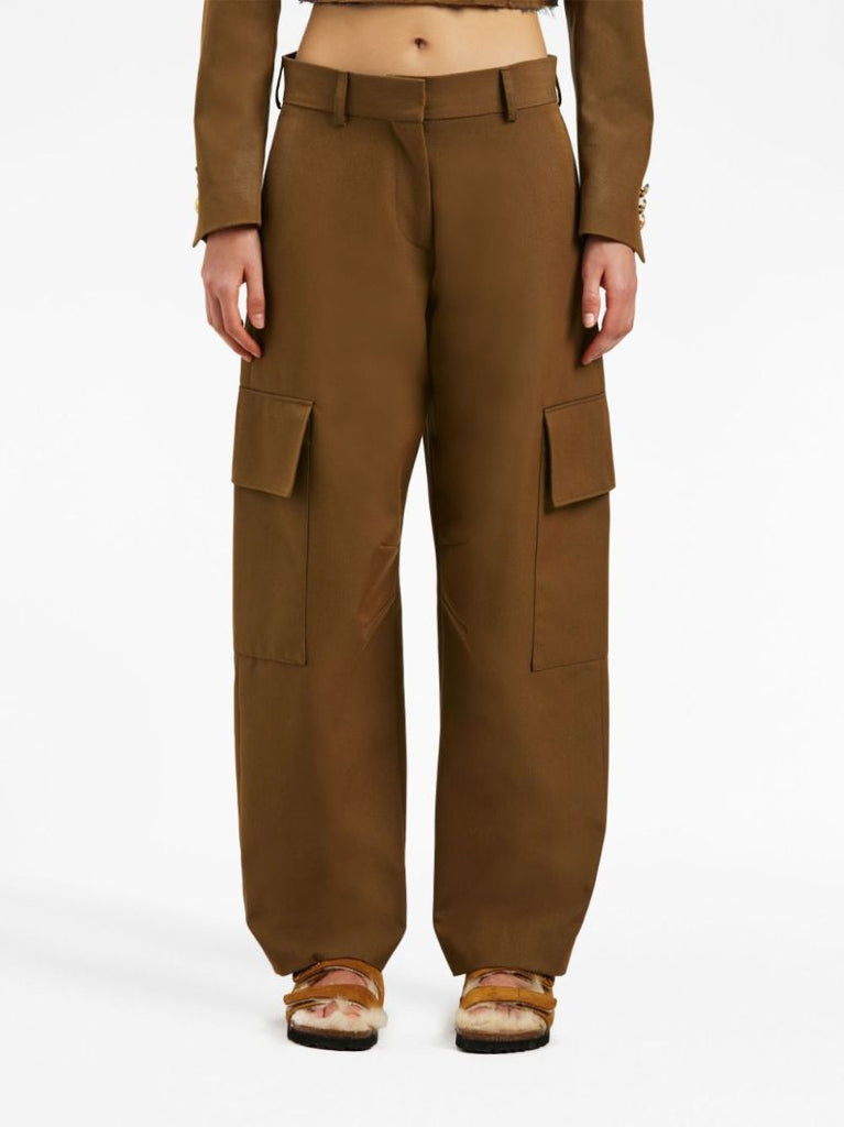 Brown Tapered Cargo Pants