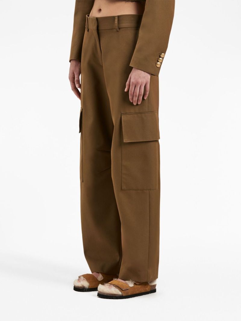 Brown Tapered Cargo Pants