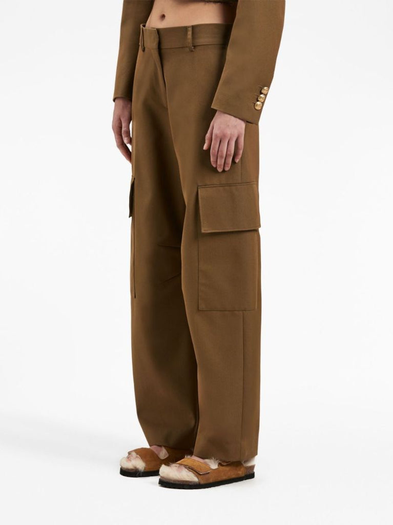 Brown Tapered Cargo Pants