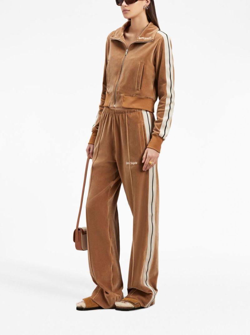 Brown Velvet Track Pants