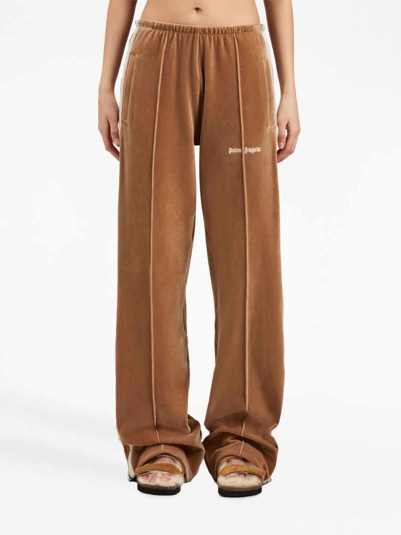 Brown Velvet Track Pants