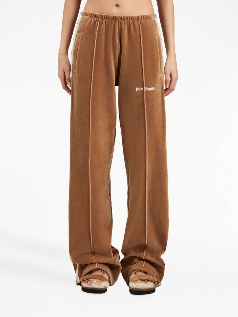 Brown Velvet Track Pants