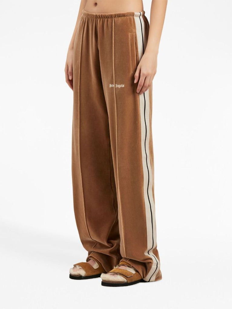 Brown Velvet Track Pants