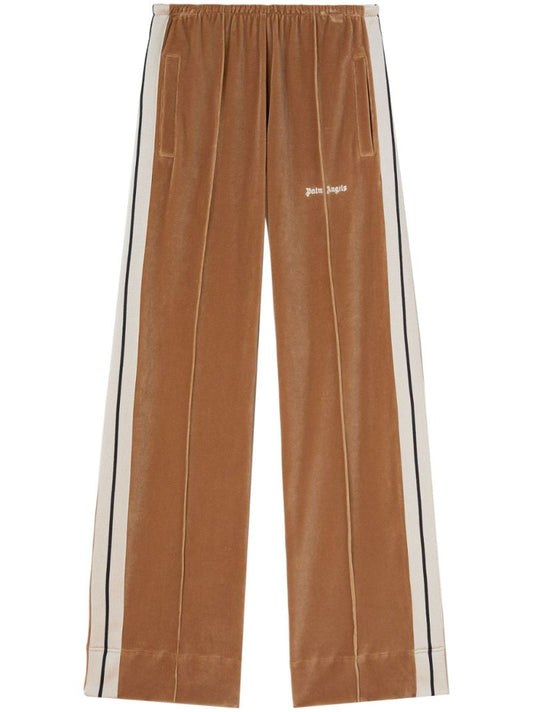 Brown Velvet Track Pants