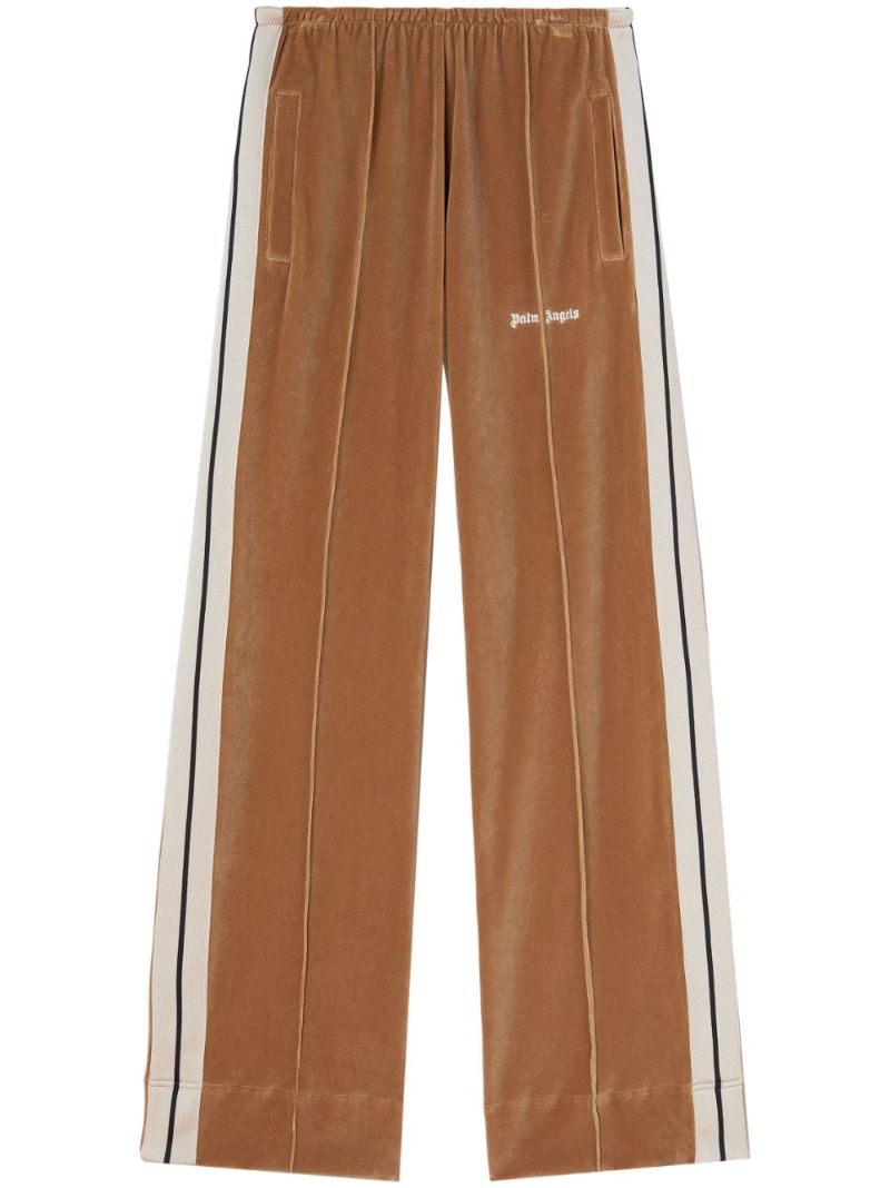 Brown Velvet Track Pants
