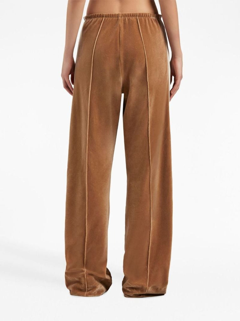 Brown Velvet Track Pants