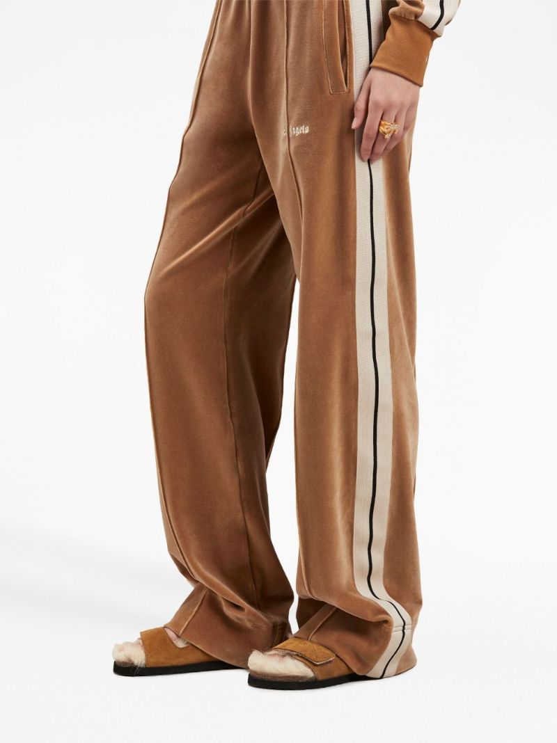 Brown Velvet Track Pants