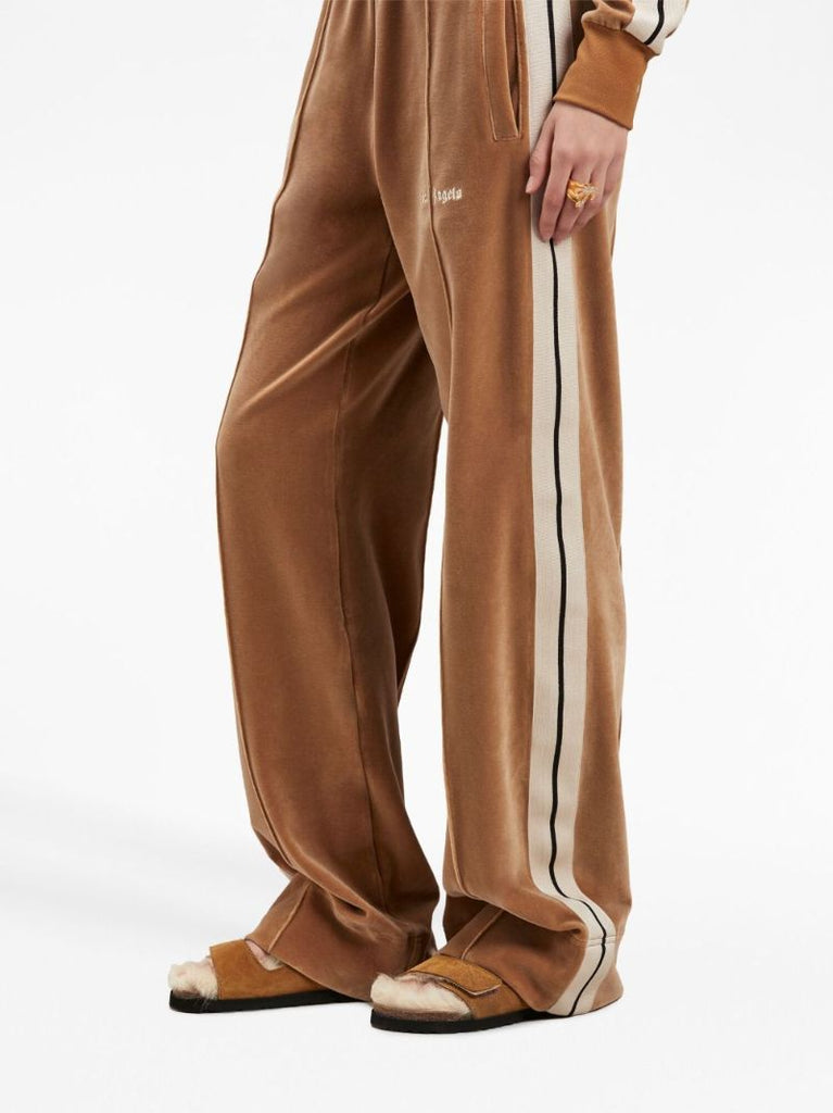 Brown Velvet Track Pants
