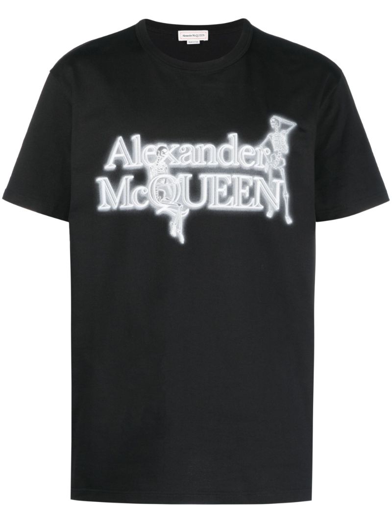 Black Logo Print T-shirt