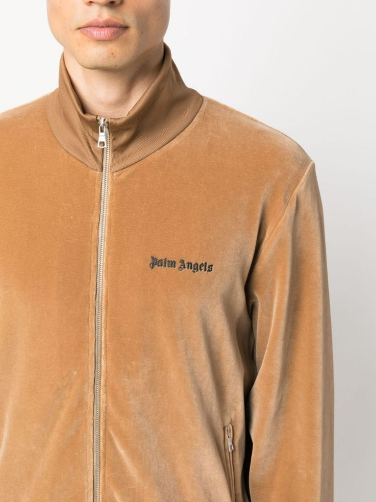 Neutral Logo-embroidered Track Jacket