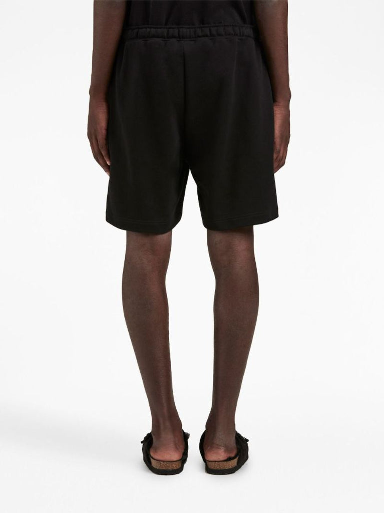 Black Logo-embroidered Cotton Track Shorts