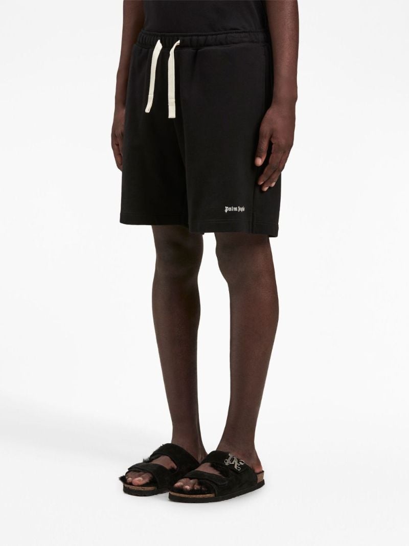 Black Logo-embroidered Cotton Track Shorts