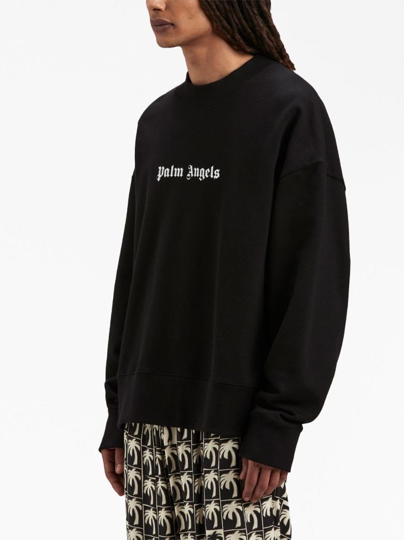Black Logo-print Organic Cotton Sweatshirt