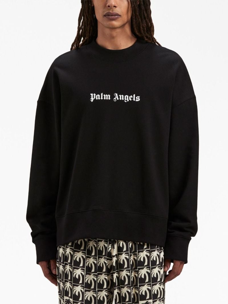 Black Logo-print Organic Cotton Sweatshirt