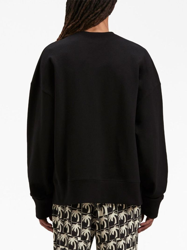 Black Logo-print Organic Cotton Sweatshirt