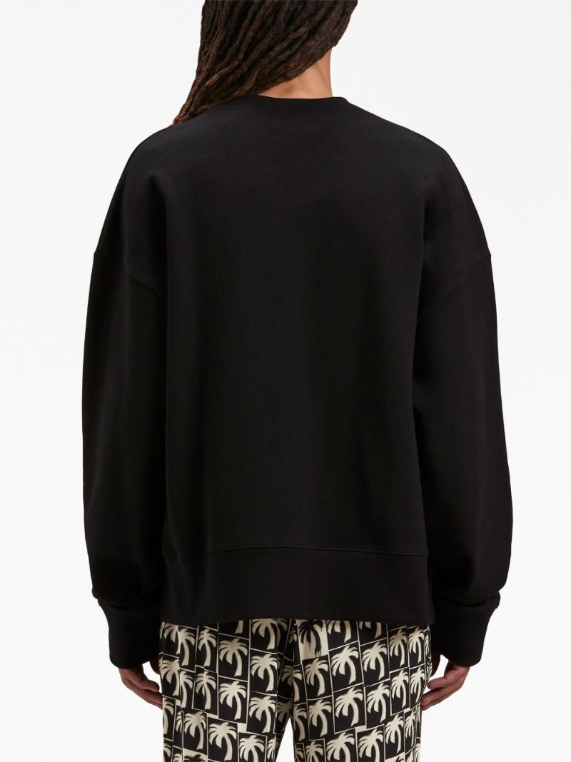 Black Logo-print Organic Cotton Sweatshirt