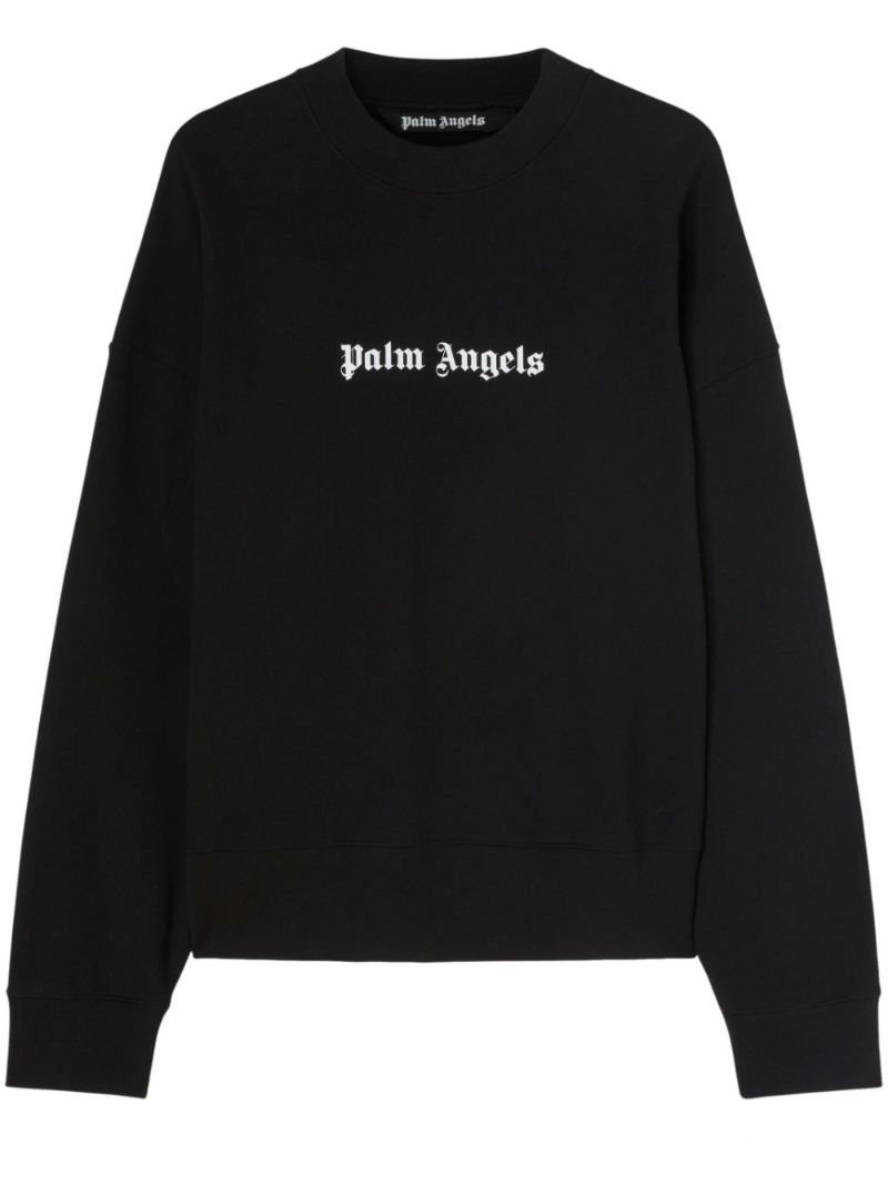 Black Logo-print Organic Cotton Sweatshirt