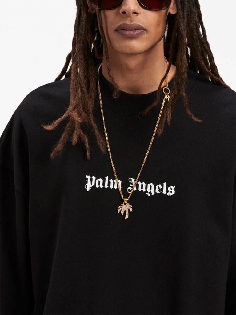 Black Logo-print Organic Cotton Sweatshirt