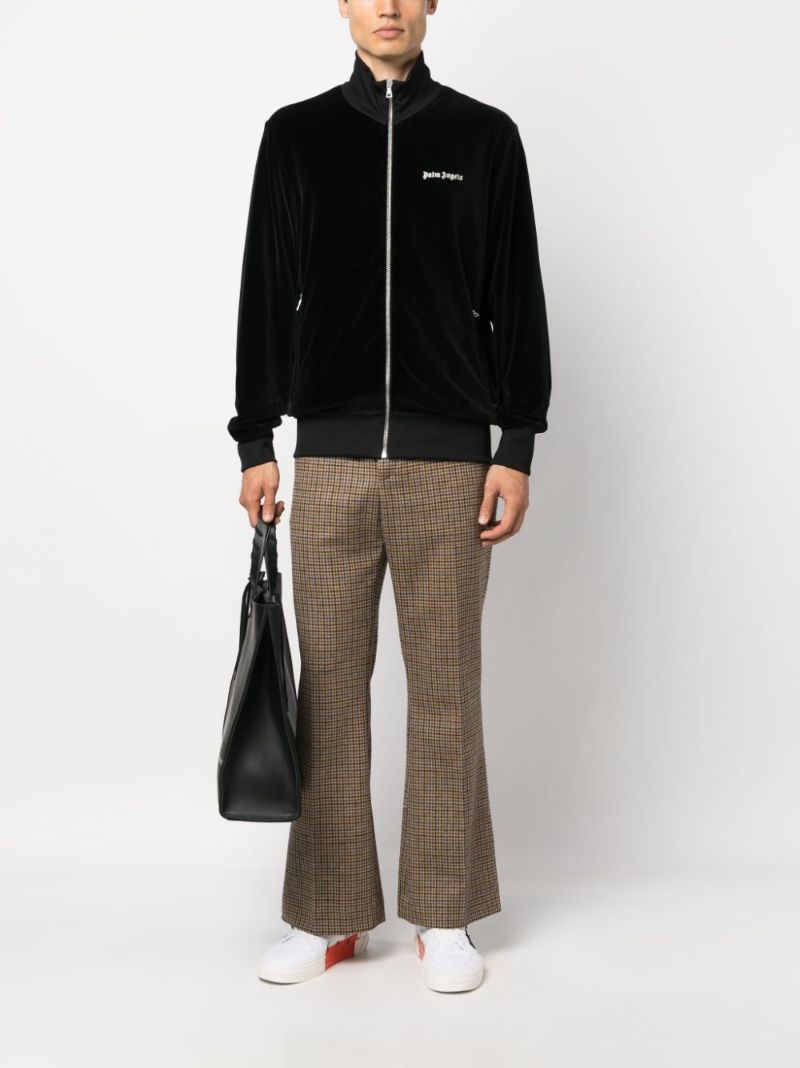 Black Velvet Logo-embroidered Jacket