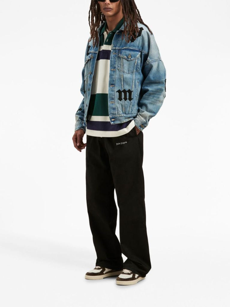 Black Logo-print Cotton Track Pants