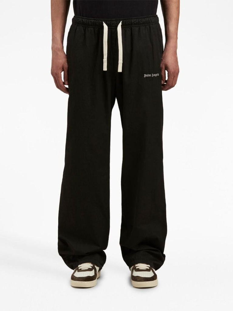 Black Logo-print Cotton Track Pants