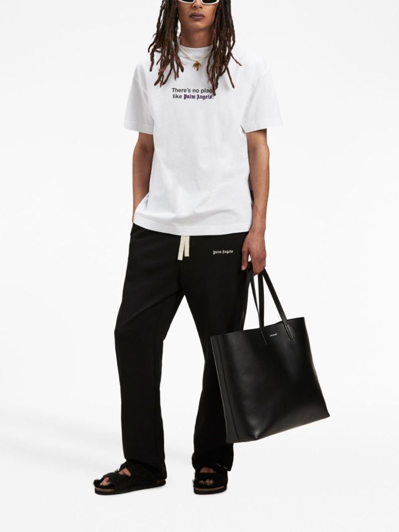 Black Logo-embroidered Cotton Track Pants