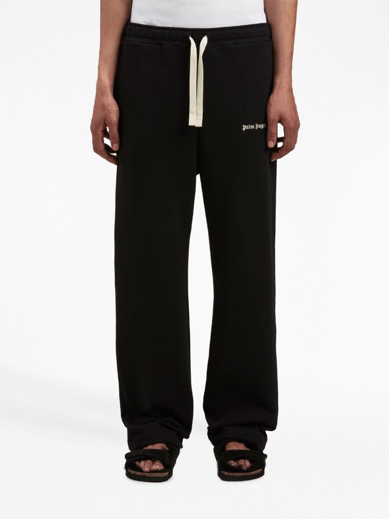 Black Logo-embroidered Cotton Track Pants