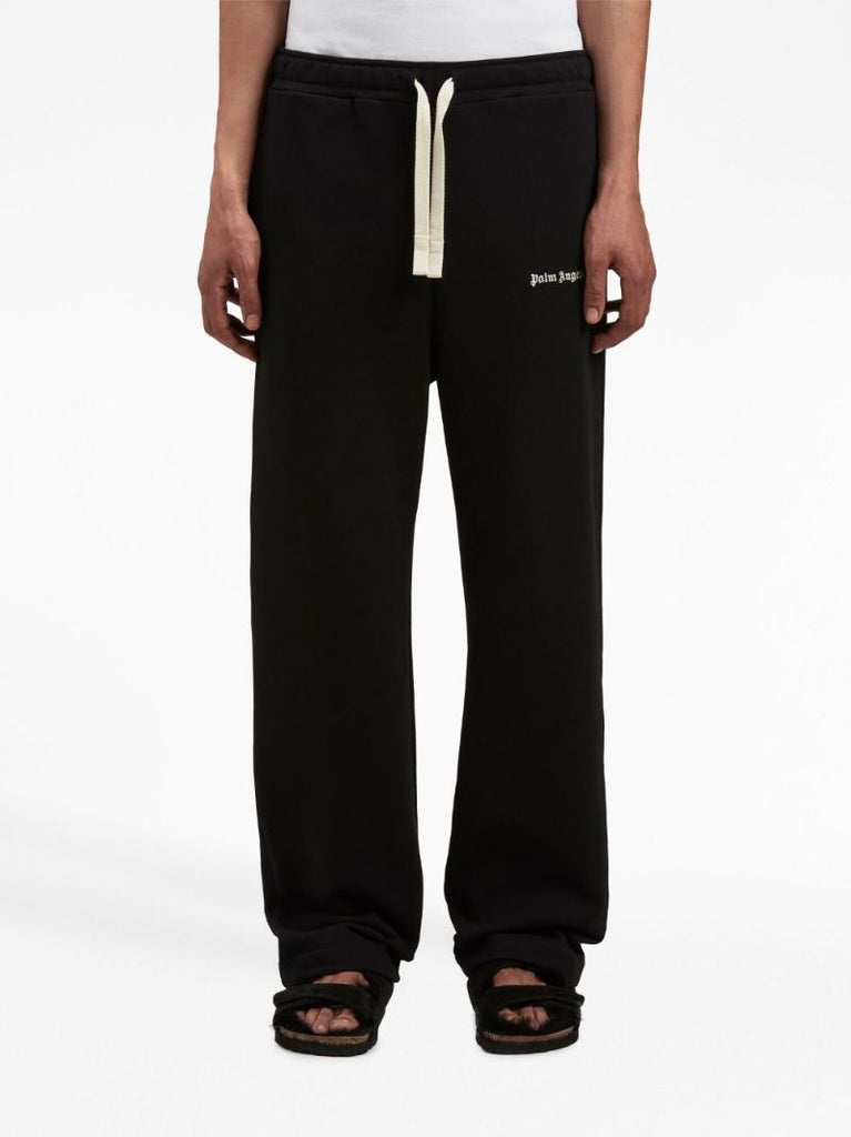 Black Logo-embroidered Cotton Track Pants