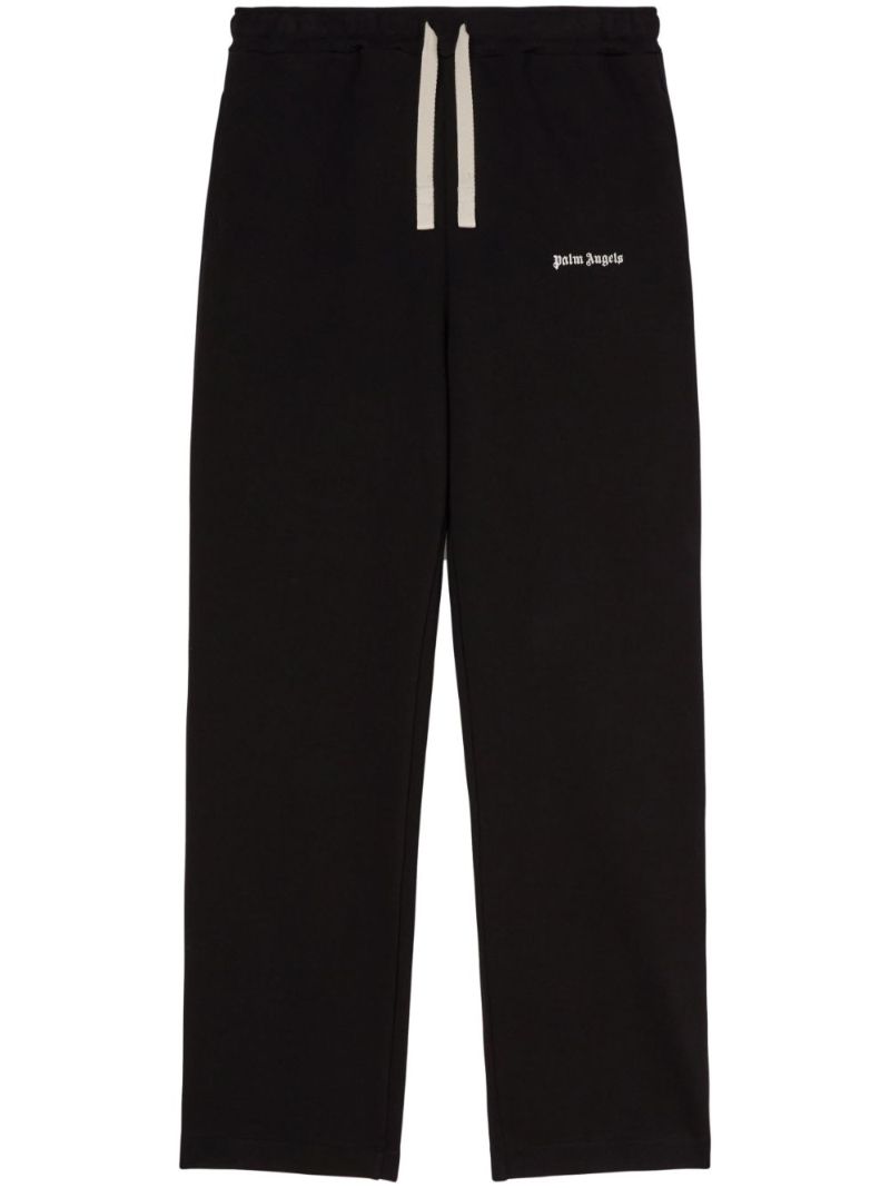 Black Logo-embroidered Cotton Track Pants