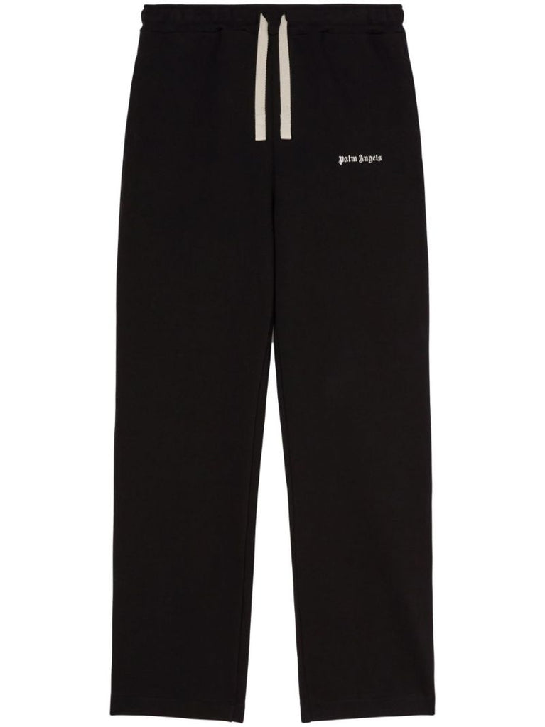 Black Logo-embroidered Cotton Track Pants