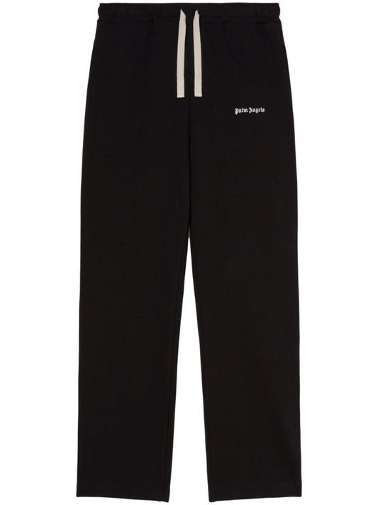 Black Logo-embroidered Cotton Track Pants